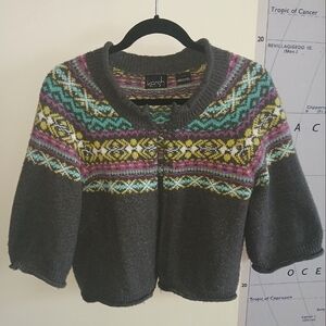 Wool cropped sweater